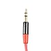 Conwork 2-Pack 3.5mm Audio Extension Cable Male to Male Auxiliary 4-Conductor to 3-Pole TRRS Stereo [Gold Plated Connectors] 90 Degree Right Angle Compatible for iPhone, iPad or Smartphones, 4ft -Red