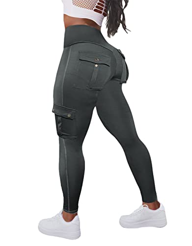 Flamingals Butt Lifting Leggings with Flap Pockets