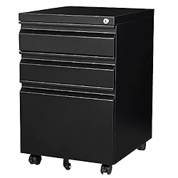 3 Drawer Mobile File Cabinet Under Desk Storage