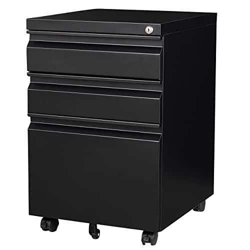 3 Drawer Mobile File Cabinet Under Desk Storage
