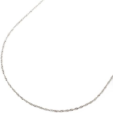 [ジュエリーウォーク心斎橋]プラチナ ネックレス スクリュー チェーン 42cm Pt850 ペンダント用