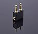 Ketofa 2x Golden Plated Airline Airplane Flight Adapter