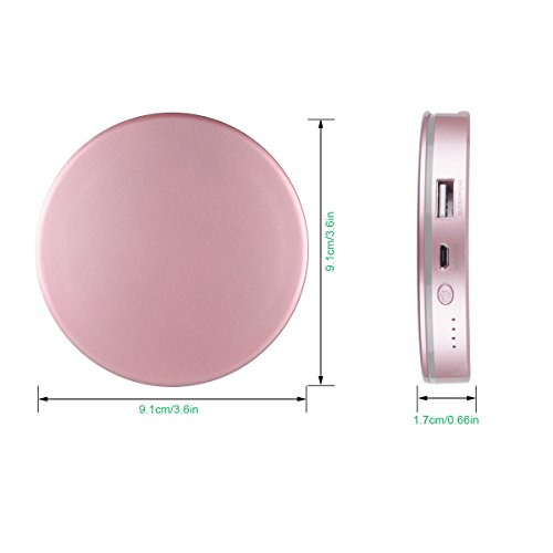 image for Shinngo 3000mAh Portable Charger Mirror Compact Vanity Mirror with Lig