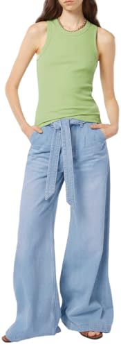 Scotch & Soda Bib Racer Tank Top, Donna, Shirting Blue, XL