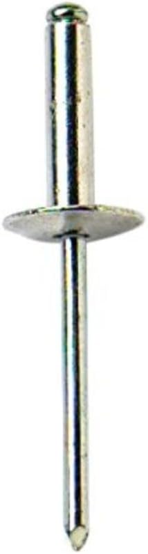 Merriway BH04093 Aluminium Alloy Rivets Large Flange 4.0mm x 11mm Pack 50