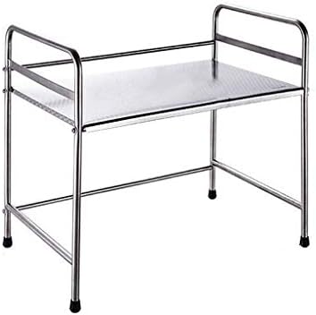 304 Stainless Steel Microwave Oven Rack 2-Storey Rice Cooker Shelf 2-Tier Floor Type Pot Rack Oven Rack Seasoning Jar Storage Rack and Kitchenware Rack (Size : 54cm)