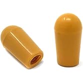 Vintage Forge Amber Toggle Switch Tip Caps Compatible with Gibson USA Les Paul Electric Guitar (2-Pack) LPST10-AM