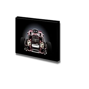 Classic Car Hotrod with Gradiant Background Wall Decor
