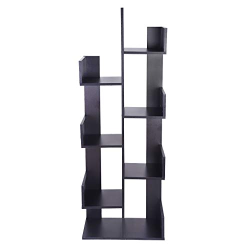 Puyujin Bookshelf, 8-Shelf Tree Bookshelf Bookcase Book Rack Display Storage Organizer Shelves - Shipped from the United States