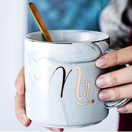 Marble Coffee Mug Ceramic Tea Cup Creative Coffee Mug Marble pattern Milk Water Cup for Breakfast Milk for Men Women 350ml