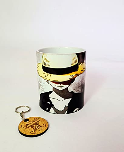 TusPersonalizables.com Mug - One Piece Series (One Piece Luffy Grey)