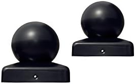 ALEKO Small Cap for Gate Post 1.7 X 1.7 for Driveway Gates Iron Gate, Black, Lot of 2