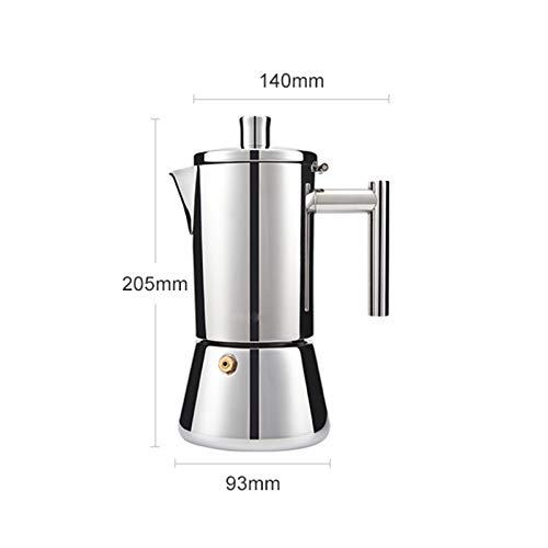 CSDY-Mokka Pot Espressokocher - Edelstahl Italienische Mokka Kanne Induktionsherd, Gas, Keramik, Elektrik Ohne Aluminium… – Bild 3