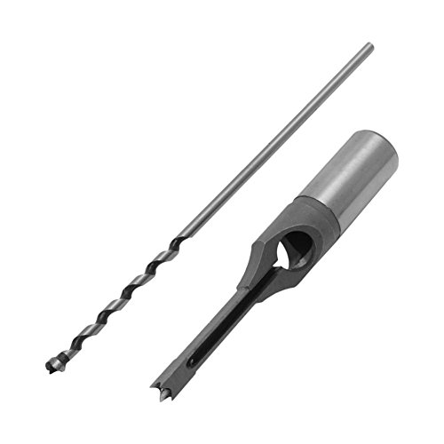 TOOGOO 7pcs 1/4 to 1/2 Square Hole Drill Bit 45 Steel Mortising Drilling Woodworking Tools