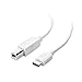 Cable Matters USB B to USB C Cable 3.3ftUSB-CtoUSB-B Cable, MIDI to USBC Cord, Compatible with Printer, MIDI Controller/Keyboard, White