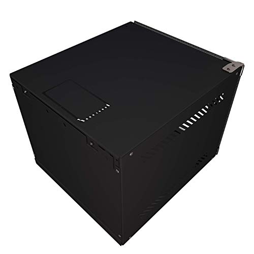 Portable 10" Network Cabinet 4U -Tupavco TP1524- SOHO Floor/Wall Mount Compact Ten Inch Half-Rack -IT Electronics CCTV Media Networking Equipment Server Rackmount Enclosure -Glass Door Secured Lock