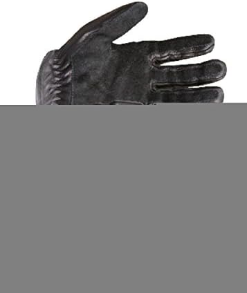 Black Leather Full Finger Rope Rock Climbing Rappelling Tactical Padded Gloves