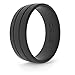 Enso Rings Ultralite Silicone Wedding Ring – Men’s Hypoallergenic Wedding Band – Comfortable Band for Active Lifestyle - Medical Grade Silicone – 1.27mm Thick Band (Obsidian, 11)