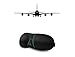 Konstantinopolis ✈︎ Washable Travel Memory Foam Neck Support Pillow for Airplanes - with Comfortable Voyage 3D Sleep Eye Mask, Compact Naps EarPlugs and The Best Traveling Kit Carry Bag, Black/Gray