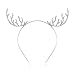 CEALXHENY Christmas Headband for Women Delicate Reindeer Antlers Headbands Holiday Party Gifts for Girls (B Silver 1)