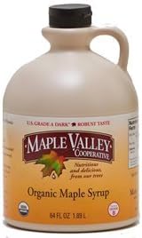 Grade A Dark Robust (formerly Grade B) Organic Maple Syrup - (64 oz) Half Gallon Case of 6