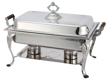 Winco - Crown Collection Chafing Dish Designed for Formal Occasions - 8 Qt. Full-size, with Dome Cover, Oblong 1 Winco - Crown Collection Chafing Dish Designed for Formal Occasions - 8 Qt. Full-size, with Dome Cover, Oblong