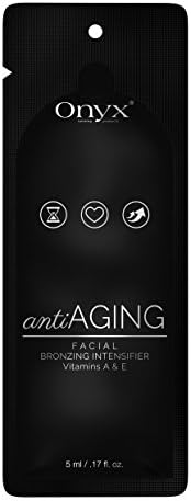 Onyx Anti-Aging Packet, Facial Bronzing Intensifier, Tanning Lotion enriched with Vitamins A &amp; E