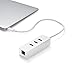 Amazon Basics USB 3.1 Type-C to 3 Port USB Hub with Ethernet Adapter - White