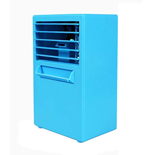 Tenlso Cool Mist Fan Mini Air Conditioner,Humidifier Fan,Small Table Fan,Personal Misting Fan,Personal Air Cooler with Summer Pull in Quiet Cooling Desk Fan Noiseless for Room Nightstand Blue