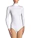 LOTMART Ladies NYLON Turtleneck Bodysuit Womens Long Sleeve Seemless Leotard Top