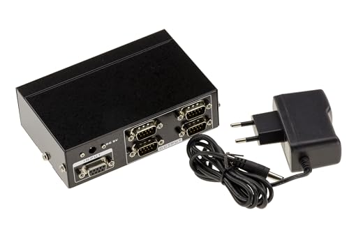 Kalea Informatique Splitter 1 to 4 Port RS232 Serial/RS-232 Com Duplicates A Signal to 4 identical Signals EURO PLUG