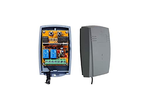 RIB compatible radio receiver module in housing, 2-channel universal receiver for RIB SUN T433, MOON T433, 433-1, 433-2, 433-3 hand-held transmitter, 12-24V AC/DC, NO/NC 433.92Mhz rolling / fixed code