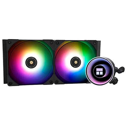 Thermalright Frozen Notte 240 Schwarzer Argb V2 Wasserkühlung CPU-Kühler, 240 Spezifikation CPU Flüssigkühler,doppelte PWM-Lüfter,S-FDB-Lager,geeignet