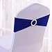 SheYang 100PCS Royal Blue Stretch Chair Sashes Bows Elastic Chair Bands with Buckle Slider Sashes Bows for Wedding Hotel Banquet Birthday Party Decorations (100PCS, Royal Blue)
