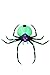 6 Foot Long Halloween Inflatable Black Green Spider LED Lights Decor Outdoor Indoor Holiday Decorations, Blow up Lighted Yard Decor, Giant Lawn Inflatables Home Family Outside