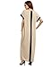 Verdusa Women's Summer Short Sleeve Color Block Pocket Shift Long Maxi Dress