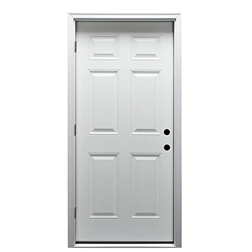 National Door Company ZZ364681R Steel, Primed, Right Hand Outswing, Prehung Fro…