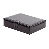Mele & Co. Carson Men's Dresser Top Valet (Black Faux Leather)