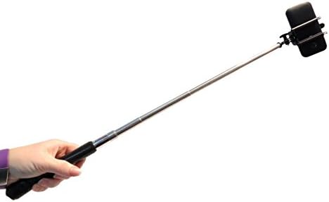 Salteak Professional Bluetooth Selfie Stick With Remote - Adjusts To Any Phone Inc. iPhone &amp; Android, With Extendable Pole And Hinged Head For Many Angle Pictures – Have Fun Now!