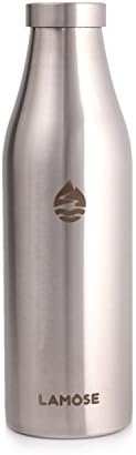 LAMOSE Robson Insulated Bottle | Stainless Steel Sports Water Bottle, BPA Free, Steel Lid, No Plastic, Dishwasher Safe, Perfect Healthy Lifestyle Gift (SS, 28oz)