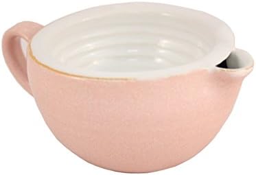korium Shaving Scuttle Rosé 'n white - handmade ceramics