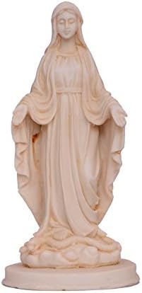 TRUSTED SELLER 5.5" Small Cute Mother Mary Statue Handmade Poly Marble Home Decor Art Best Gift