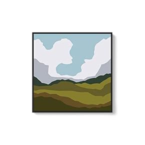 Framed Canvas Wall Art Natural Scenery Canvas Prints Home Artwork Decoration for Living Room,Bedroom - 16x16 inches