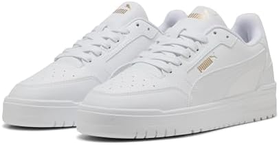 Baskets Shuffle Downtown Unisexes, Puma White PUMA White PUMA Gold, 43 EU