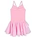 FEESHOW Girls' Gymnastic Leotard Dress Camisole Ballet Dance Ruffle Tutu Skirt