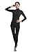 Ensnovo Womens Turtleneck Spandex Long Sleeve Front Zipper Footless Unitard
