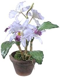 Gold Eagle USA Artificial Laelio Cattleya with Small Floral Pot, 20"