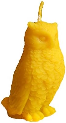 100% Beeswax Candle, Owl Figure Candle, Wax Decorative Sculpture, 2.8 Inch Tall