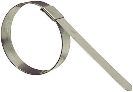 Dixon F Series Galvanized Steel Pre-Formed Center Punch Band Clamps, 3/8" Bandwidth - 13/16" ID (100 pack)