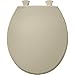 BEMIS 800EC 006 Plastic Toilet Seat with Easy Clean & Change Hinges, ROUND, Bone